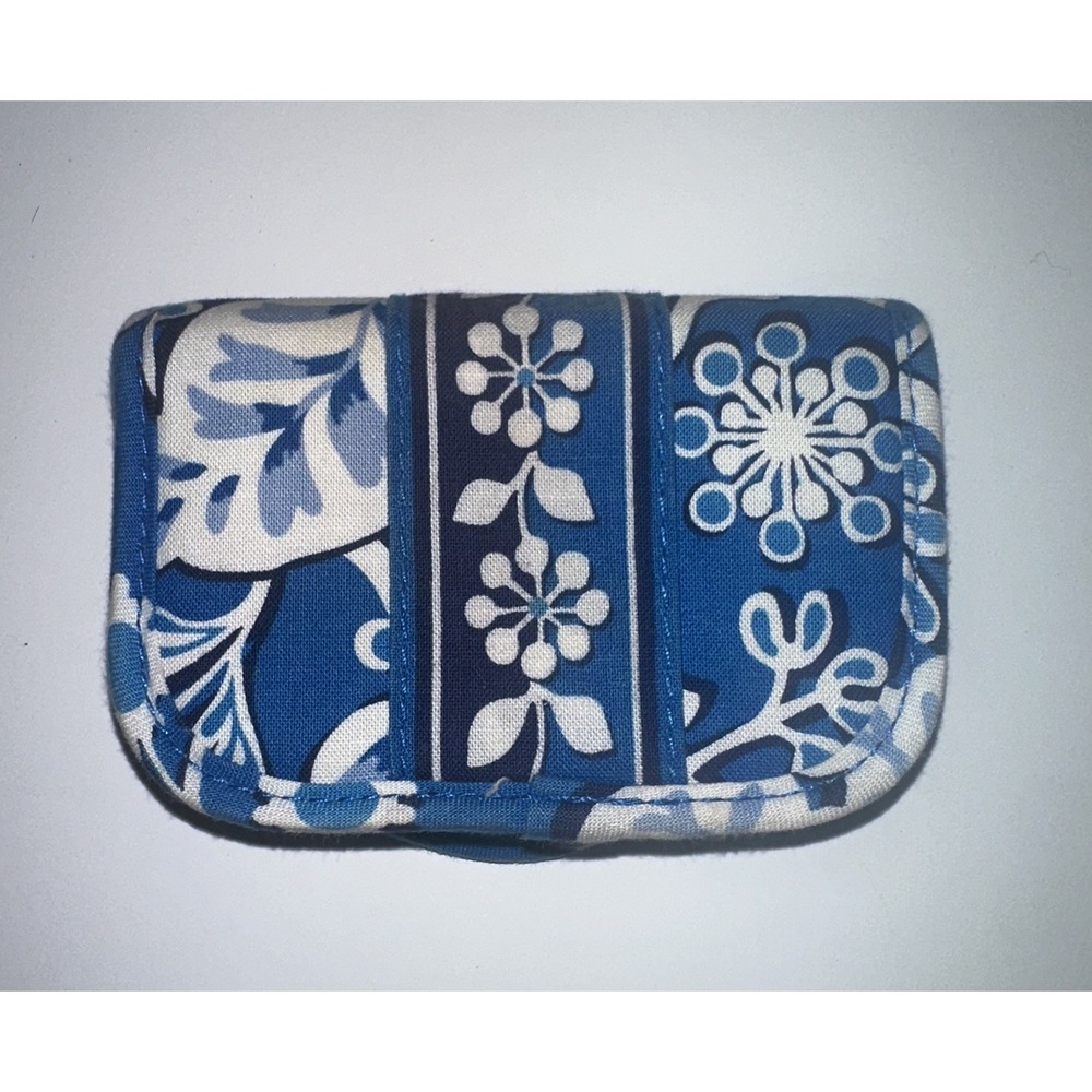 Vera Bradley Blue Lagoon Print Card Holder Retired Coastal Beach Vibes Excellent